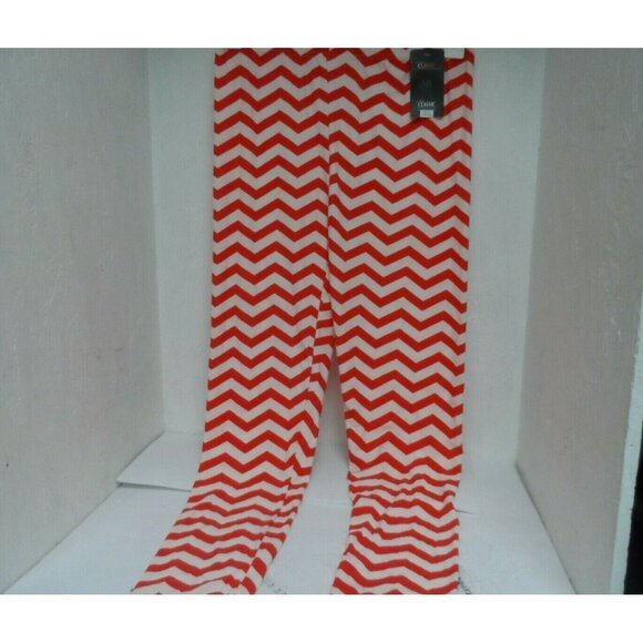 None Pants - New Classic Women's Stretch Pants U1232 Orange/White Striped One Size New !!!